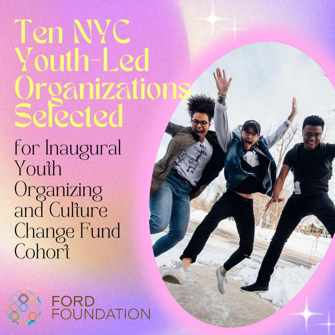 Group of 3 youth jumping for joy