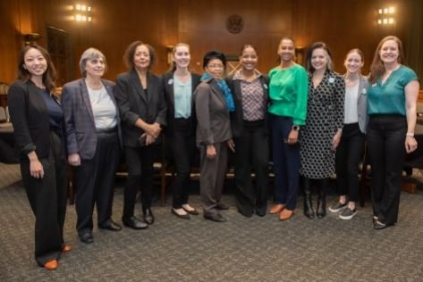 Photo of hearing on the Equal Rights Amendment in the Senate Judiciary Committee, February 28, 2023. Photo credit: Steve Barrett/ERA Coalition