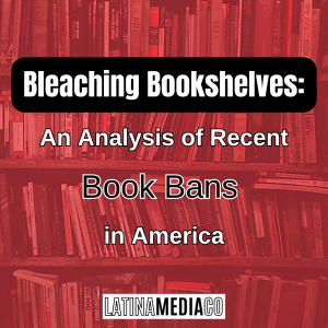 Bookshelf filled with books in the background, and the blog post title in the foreground