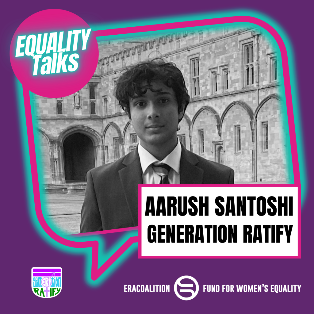 Equality Talks Podcast Episode 2 Cover with Aarush from Generation Ratify